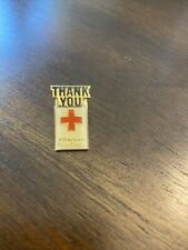 Used, Vintage AMERICAN RED CROSS Thank You pin button pinback Gold Tone for sale  Lafayette