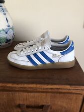 Mens Adidas Handball Spezial White Leather With Blue Stripes Size 9, used for sale  Shipping to South Africa