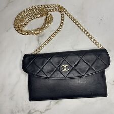 Auténtico bolso chanel usado bolsos bandolera matelasse negro oro bolsa vintage, usado segunda mano  Embacar hacia Argentina