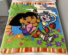 Dora la exploradora y botas manta grande de lana ¡Vamos! Vamonos! 57""x 53"" segunda mano  Embacar hacia Mexico