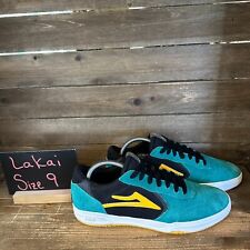 Mens Lakai XLK Sample Teal Suede Skateboarding Shoes Sneakers Size 9 M GUC for sale  Shipping to South Africa