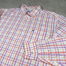 Camisa masculina Southern Tide grande rosa botão para baixo grade xadrez praia trabalho colorido, usado comprar usado  Enviando para Brazil