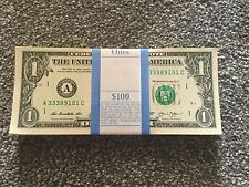 Crisp b Novo $1 Dólar Americano/Dólares Notas de Nota x100($100)==[Ideia Para Portagens de Dicas-“ comprar usado  Enviando para Brazil