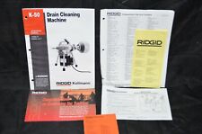 Ridgid Kollmann K-50 Drain Cleaning Machine Operating Instructions Owners Manual for sale  Shipping to Canada