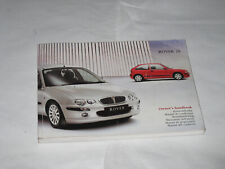 Rover owners handbook for sale  FALKIRK