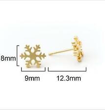 Used, Small Snowflake Stud Earrings - Gold Tone Earrings Small for sale  TELFORD