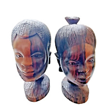 african carved wooden heads for sale  WELLINGBOROUGH