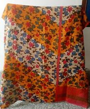 Colcha de algodão vintage indiana feita à mão Kantha cobertor Ralli Gudari, usado comprar usado  Enviando para Brazil