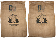 Usado, ☕ Sacos de estopa/juta de grãos de café arábica verde peruano RNY - Lote de 2 ~ $0 envio comprar usado  Enviando para Brazil