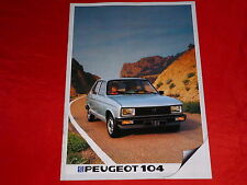 Peugeot 104 brochure d'occasion  Expédié en Belgium