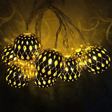 Lámpara de decoración de fiesta bola marroquí LED luces de hadas luz de cuerda a batería segunda mano  Embacar hacia Argentina