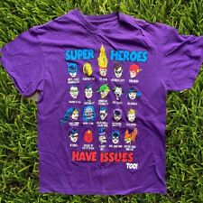 Camiseta gráfica roxa DC Comics super-herói! comprar usado  Enviando para Brazil