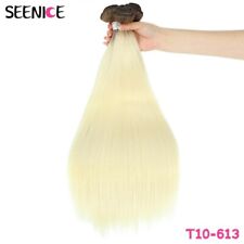 Pacotes de cabelo liso sintético natural para tecelagem de cabelo extensões de cabelo comprar usado  Enviando para Brazil