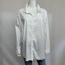 Ellos Size 24 Shirt Solid White Long Sleeve Button Down Collared Womens  myynnissä  Leverans till Finland