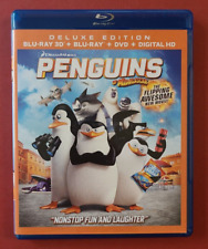 Penguins of Madagascar 3D (Blu-ray 3D/2D/DVD, 3 discos, 2015, digital) DreamWorks comprar usado  Enviando para Brazil