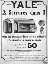 Publicité yale serrures d'occasion  Longueil-Sainte-Marie