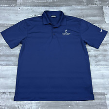 NIKE Polo Golf Shirt L Swoosh Short Johnnie Walker Logo Dri Fit Scotch Whiskey for sale  Shipping to South Africa