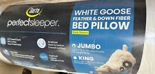 SERTA Back-Sleeper White Goose Feather & Down Fiber Pillow, Jumbo,/BRAND NEW, used for sale  Shipping to South Africa