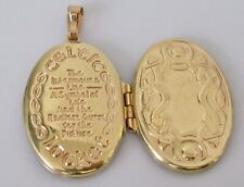 Used, 9ct Gold Locket - 9ct Yellow Gold Hollow Celtic Opening Oval Locket/Pendant for sale  Shipping to South Africa