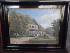 Pintura decorativa dinamarquesa "Casa de campo assinada: E.Gylden 1929 #9960 comprar usado  Enviando para Brazil