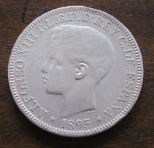 ZALDI2010 - Alfonso XIII, Puerto Rico. 1 peso de 1895. Plata, plata segunda mano  Embacar hacia Argentina