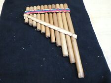 Flauta vintage sartén de bambú 11 tubos hechos a mano ~ origen desconocido ~ buen estado segunda mano  Embacar hacia Argentina
