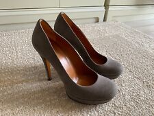 GUCCI Betty Mid grey suede heels platform pumps 38 US$570 UNWORN for sale  Shipping to South Africa