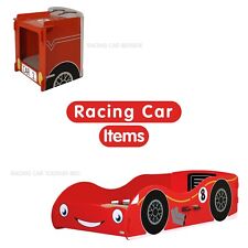 Racing Car Themed Toddler Bed Frame Bedside Unit Storage Red F1 Cot Size 70 140 for sale  Shipping to South Africa