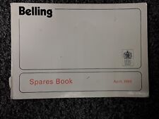 Belling spares book for sale  LINCOLN