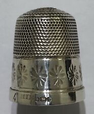 Vintage James Swann Sterling Silver Thimble 4 Birmingham 1978 Daisy and Beehive  for sale  MILTON KEYNES