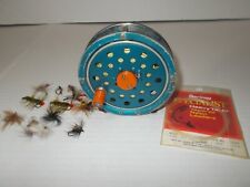 UNBRANDED FLY FISHING REEL FLYREEL W/ FLOATING LINE LEADER & 15 FLIES for sale  Shipping to South Africa