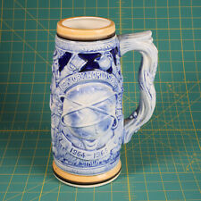 Usado, Caneca Stein Cerâmica Vintage Stein Cerâmica Feira Mundial de Nova York NYWF 1964-65 Azul Branco comprar usado  Enviando para Brazil