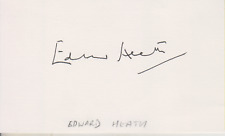 Edward heath signed for sale  HOLYWELL