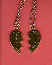 TWIN PEAKS  BEST FRIENDS BROKEN HEART LOCKET NECKLACE for sale  Shipping to South Africa