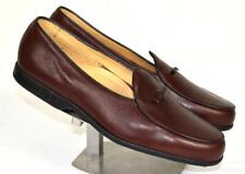 NEW A. TESTONI Dinamico Brown Pebble Grain Belgian Style Bow Loafers SHOES 11 M, used for sale  Shipping to South Africa