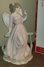 Members Mark 12" Porcelain Angel, Hand Painted Beautiful Balustrade Flowers, EUC for sale  Shipping to South Africa