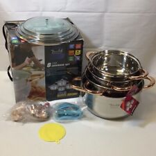 BAERFO Silver Stainless Steel Pots And Pans Non Toxic Cookware Set 8 Pieces for sale  Shipping to South Africa