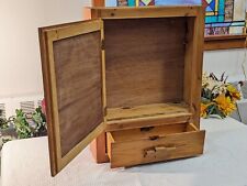 Antique Handmade Wooden Cabinet With Sliding Shelf Chevy Garage Tool Storage  for sale  Shipping to South Africa