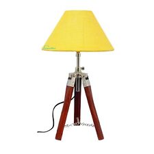 Used, Wooden Tripod Floor Lamp Stand with Shade and Bulb Decorative Lamp for Home for sale  Shipping to South Africa