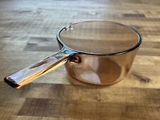 Corning Ware Vision Amber Glass Cookware 1L Sauce Pot Pan Spout for sale  Shipping to South Africa