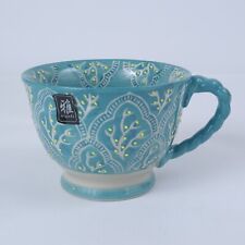 Yokohama Studio Miyabi Blue Ceramic Mug, Raised Dots, Hand Painted, Japan for sale  Shipping to South Africa