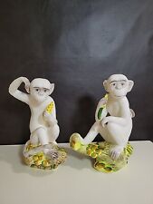 Pair of Hand Painted Ceramic Monkey Figurines . for sale  Shipping to South Africa