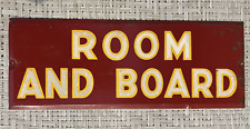 Vintage Tin Metal Hetrolite Sand Reflective Lettering Sign,  Room And Board 1940 for sale  Shipping to South Africa