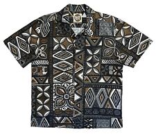 Camisa Tikiland Tiki por Jeff granito cinza marrom tribal botão para cima SS tamanho pequeno comprar usado  Enviando para Brazil