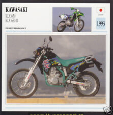 Kawasaki KLX 650cc/R 1993 (651cc) bicicleta japonesa tarjeta de información especificaciones fotográficas segunda mano  Embacar hacia Argentina