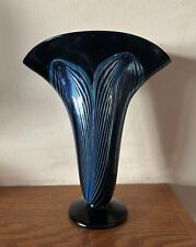 1992 Rick Strini Studio Pulled Feather Signed Fan Vase for sale  Shipping to South Africa