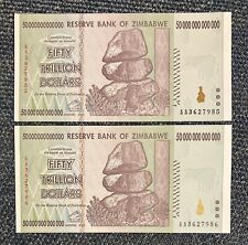 Zimbabwe banknotes. trillion for sale  CAMBERLEY