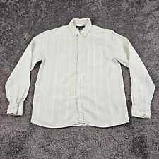 Camisa masculina Abercrombie & Fitch média M off white linho manga longa listrada comprar usado  Enviando para Brazil