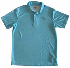 Camisa polo masculina de golfe Puma Dry Cell listra azul-petróleo média manga curta desempenho comprar usado  Enviando para Brazil