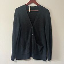 Jenni Kayne Everyday Gray Long Sleeve Knit Button Up Cardigan Sweater SZ M for sale  Shipping to South Africa